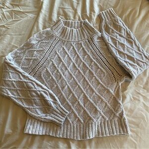 American Eagle Outfitters Beige Ribbed Sweater